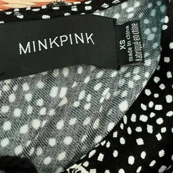 MINKPINK Jumpsuit Nordstrom Aurora Jumpsuit Black Printed Crop Wide Leg XS - Picture 16 of 16